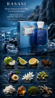 Perfume Rasasi Hawas Ice For Him Eau de Parfum 100ml Original