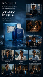Perfume Rasasi Hawas Ice For Him Eau de Parfum 100ml Original