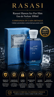 Perfume Rasasi Hawas Ice For Him Eau de Parfum 100ml Original