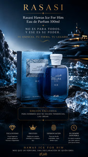 Perfume Rasasi Hawas Ice For Him Eau de Parfum 100ml Original