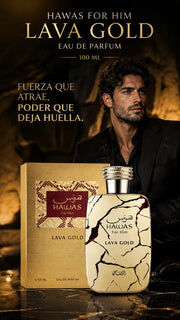 Perfume Hawas For Him Lava Gold Eau de Parfum 100ml Original