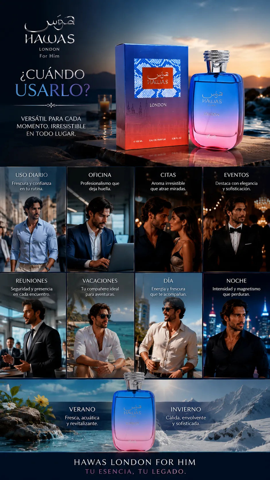 Perfume Rasasi Hawas London For Him Eau de Parfum 100ml Original