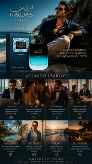Perfume Rasasi Hawas Malibu For Him Eau de Parfum 100ml Original