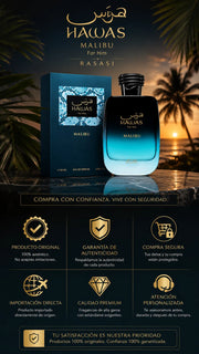 Perfume Rasasi Hawas Malibu For Him Eau de Parfum 100ml Original