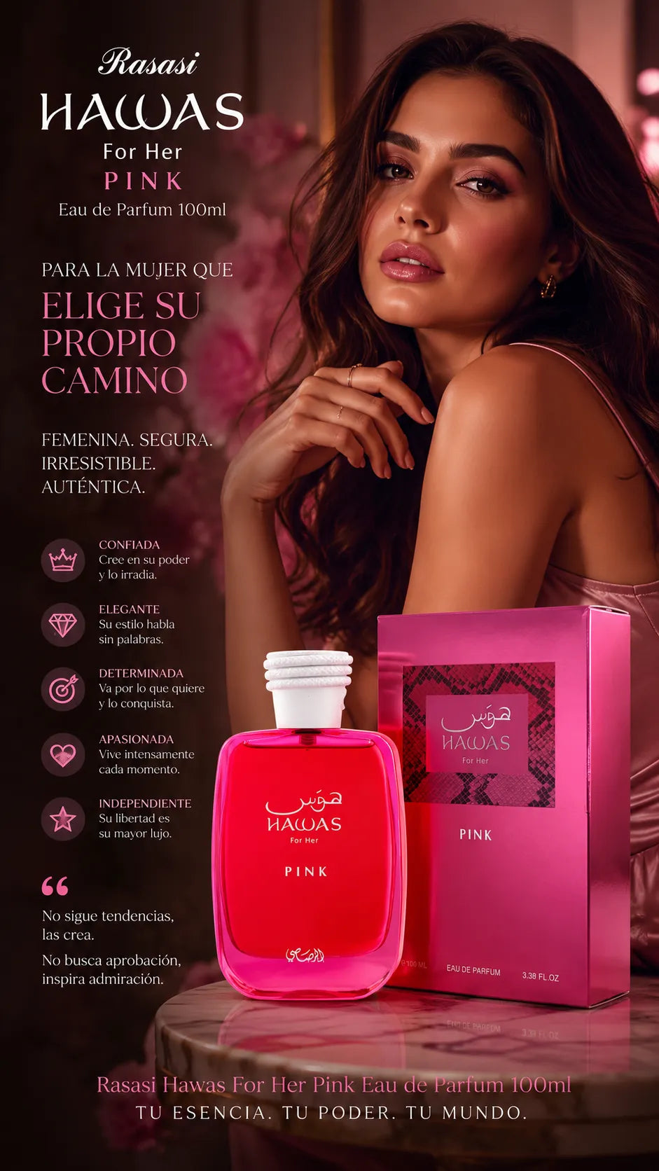 Perfume Rasasi Hawas For Her Pink Eau de Parfum 100ml Original