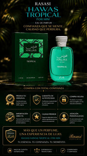 Perfume Rasasi Hawas Tropical For Him Eau de Parfum 100ml Original