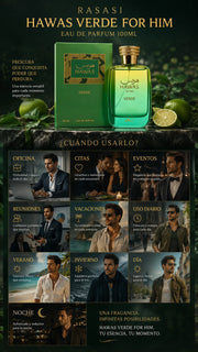 Perfume Rasasi Hawas Verde For Him Eau de Parfum 100ml Original