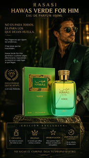 Perfume Rasasi Hawas Verde For Him Eau de Parfum 100ml Original