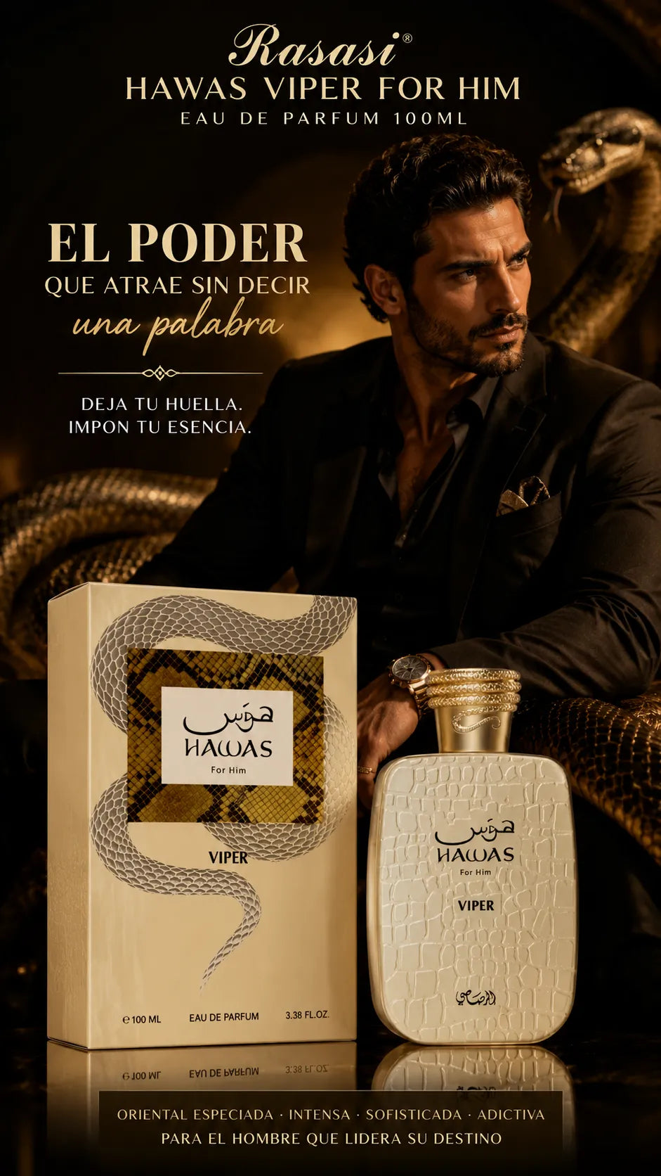 Perfume Rasasi Hawas Viper For Him Eau de Parfum 100ml Original