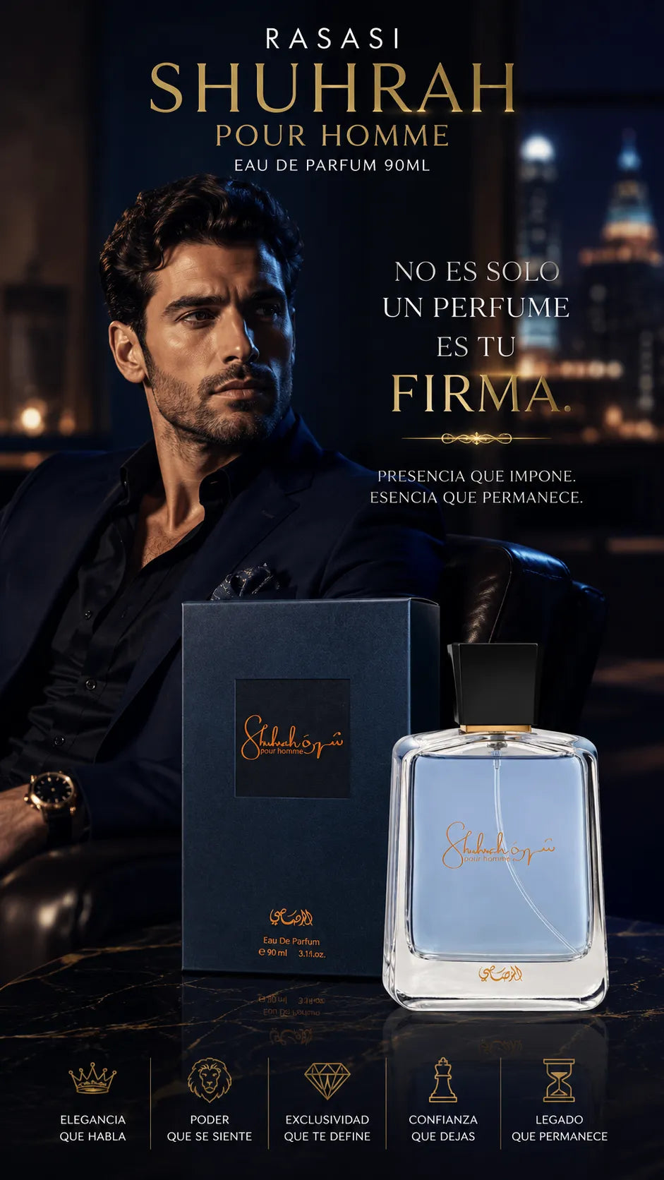 Perfume Rasasi Shuhrah Pour Homme Eau de Parfum 90ml Original