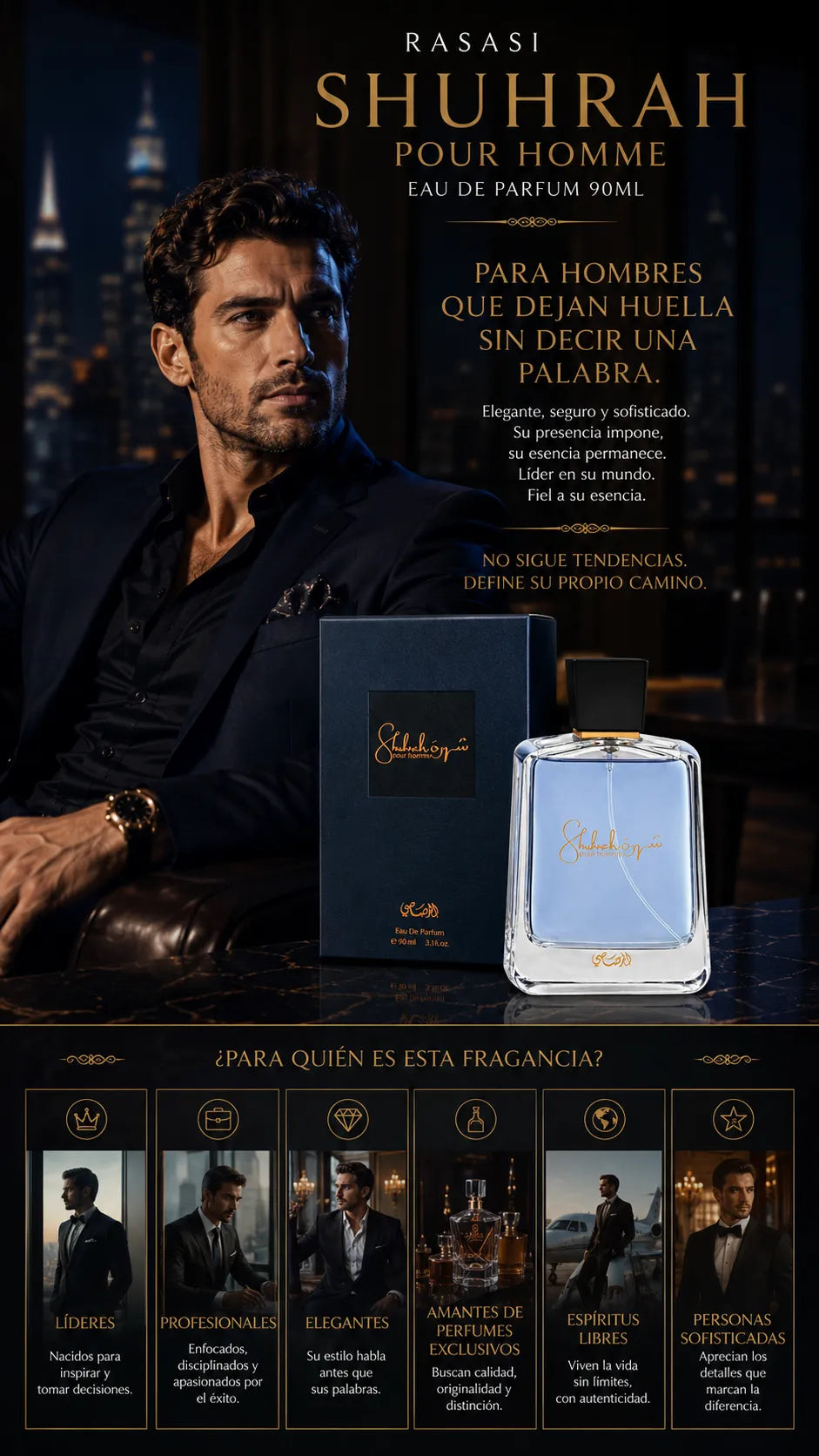 Perfume Rasasi Shuhrah Pour Homme Eau de Parfum 90ml Original