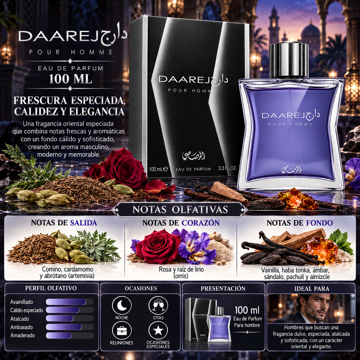 Rasasi Daarej Pour Homme - Eau de Parfum 100ml Original