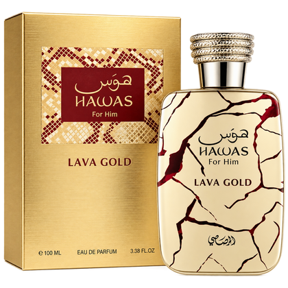 Rasasi Hawas For Him Lava Gold Eau de Parfum 100ml - Original y Exclusivo