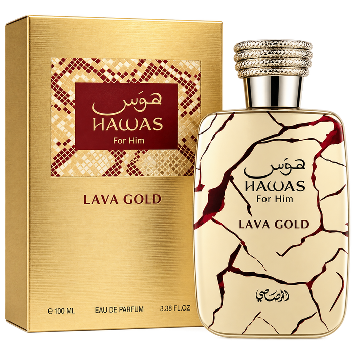 Rasasi Hawas For Him Lava Gold Eau de Parfum 100ml - Original y Exclusivo