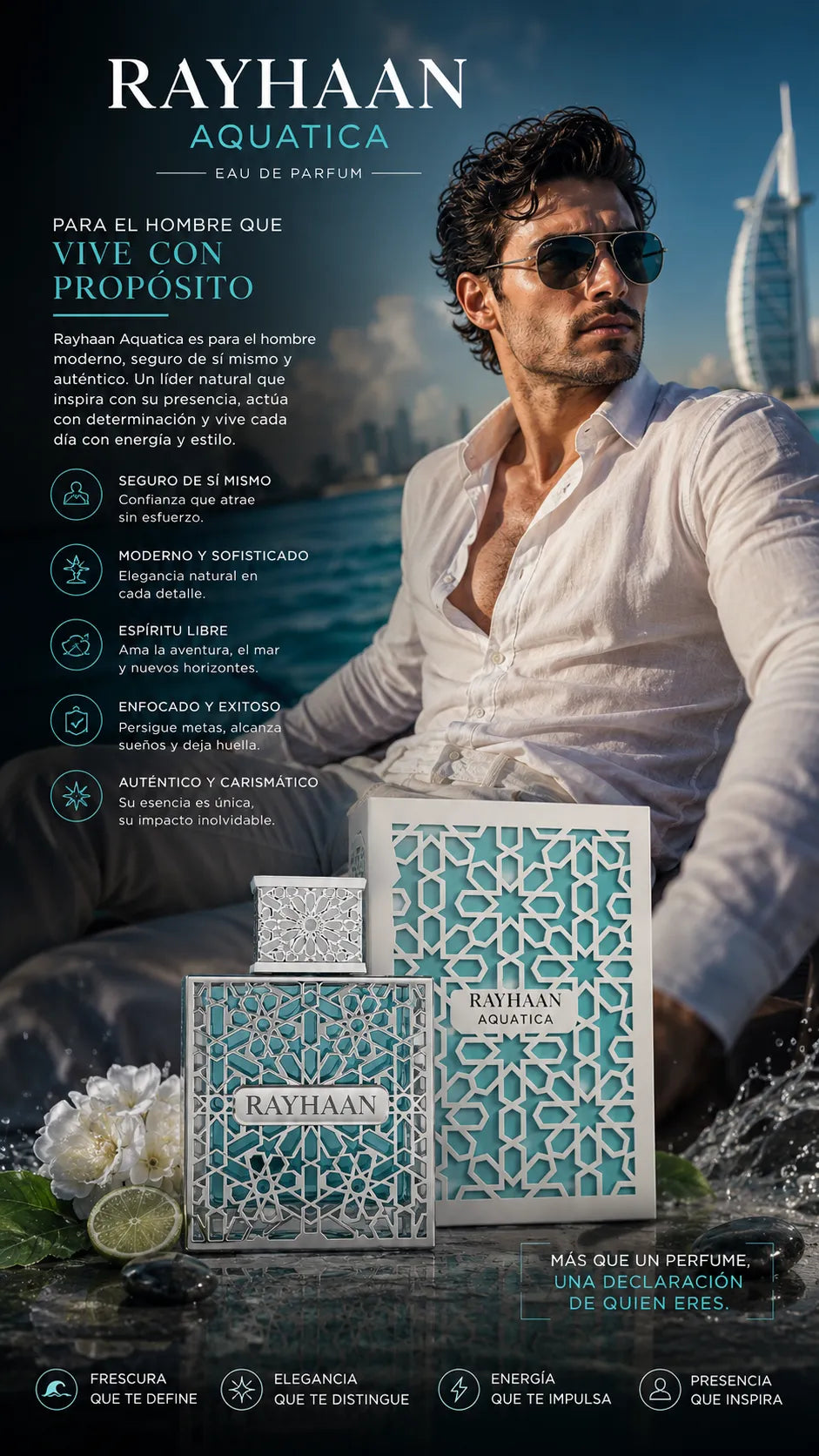 Perfume Rayhaan Aquatica Eau de Parfum 100ml Original