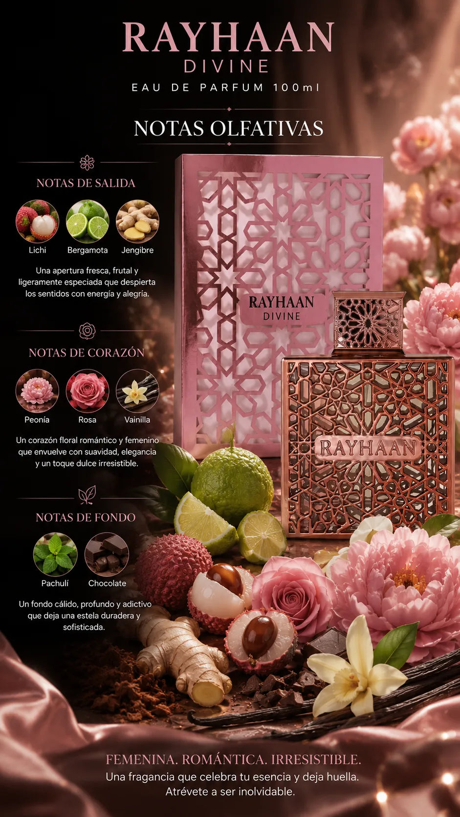 Perfume Rayhaan Divine Eau de Parfum 100ml Original