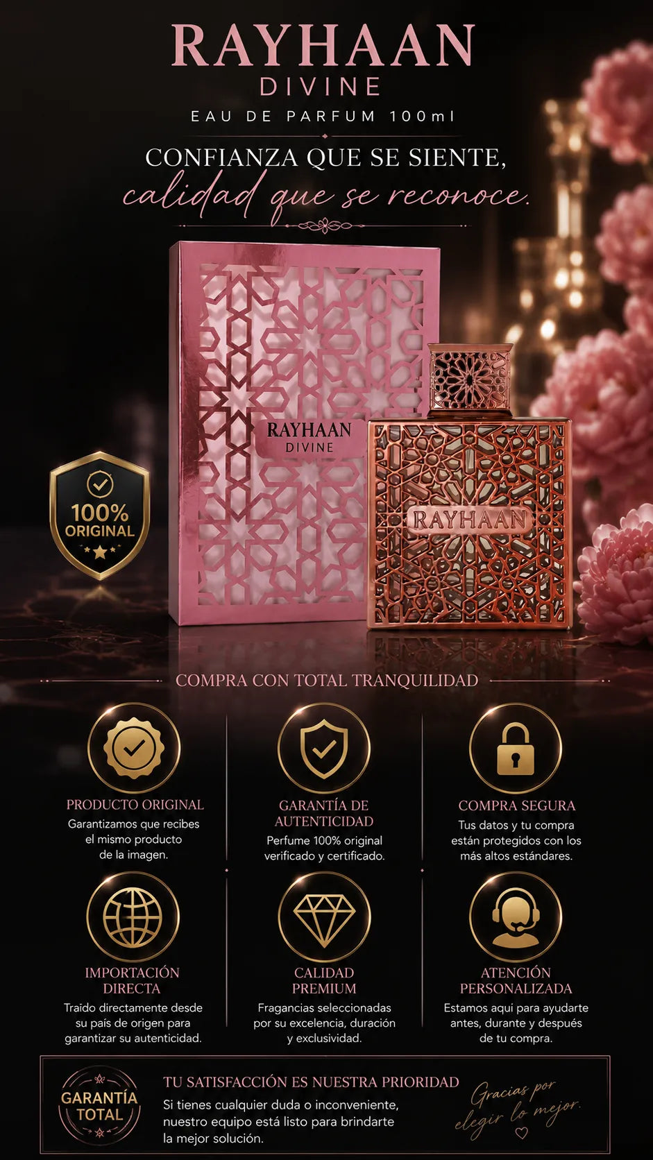 Perfume Rayhaan Divine Eau de Parfum 100ml Original