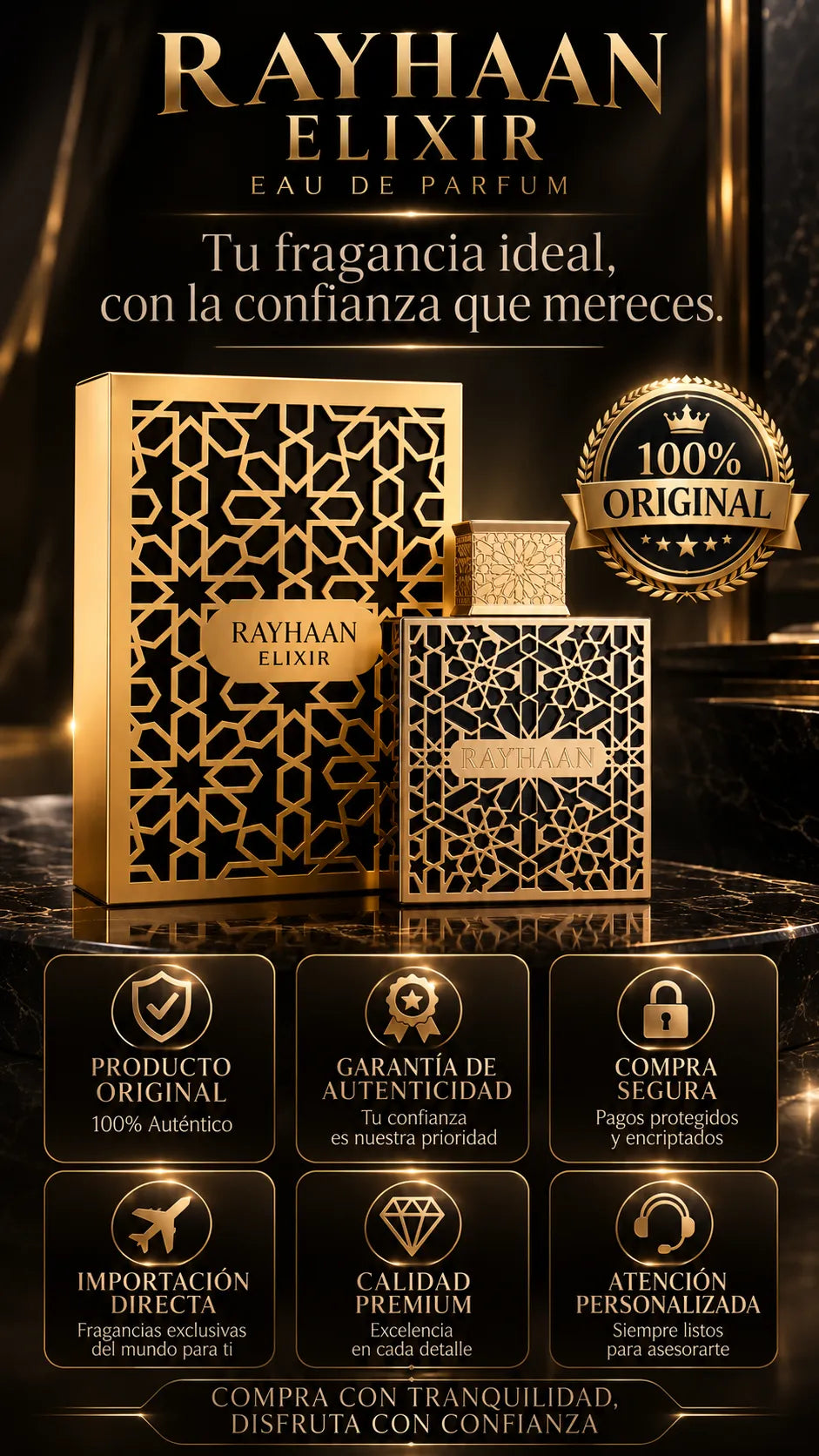 Perfume Rayhaan Elixir Eau de Parfum 100ml Original