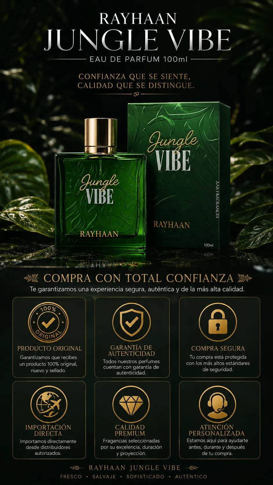 Perfume Rayhaan Jungle Vibe Eau de Parfum 100ml Original
