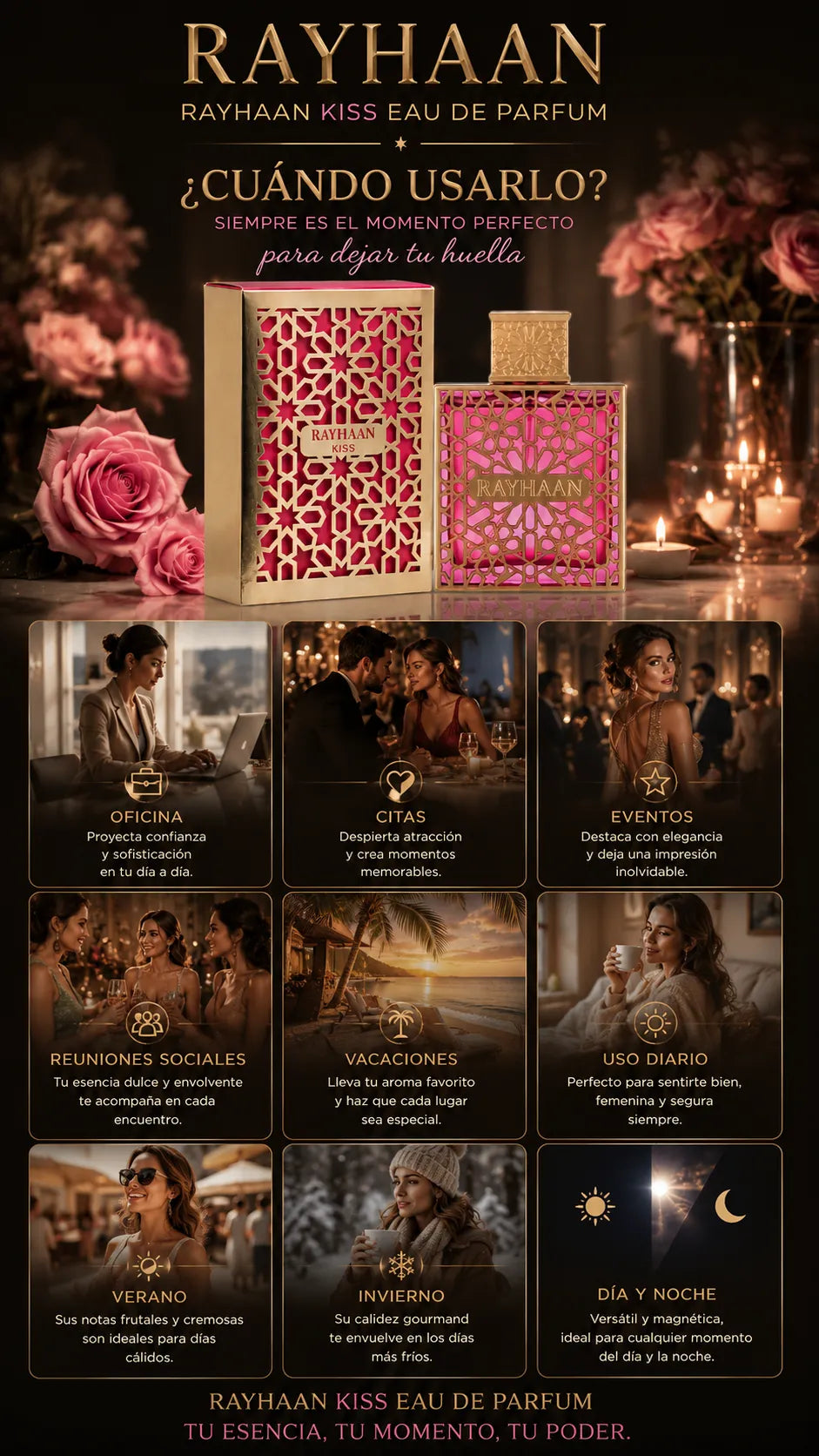 Perfume Rayhaan Kiss Eau de Parfum 100ml Original