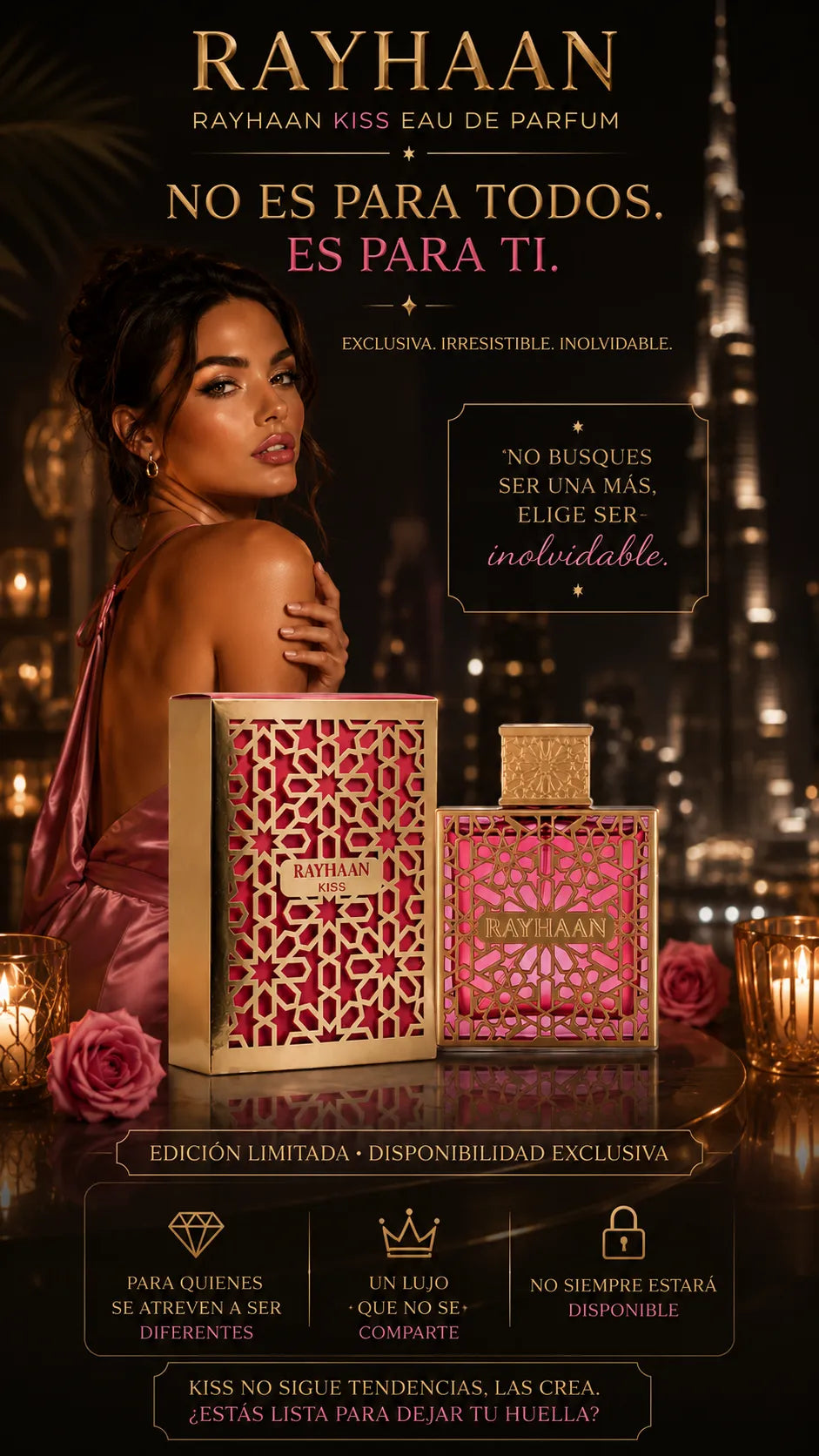 Perfume Rayhaan Kiss Eau de Parfum 100ml Original