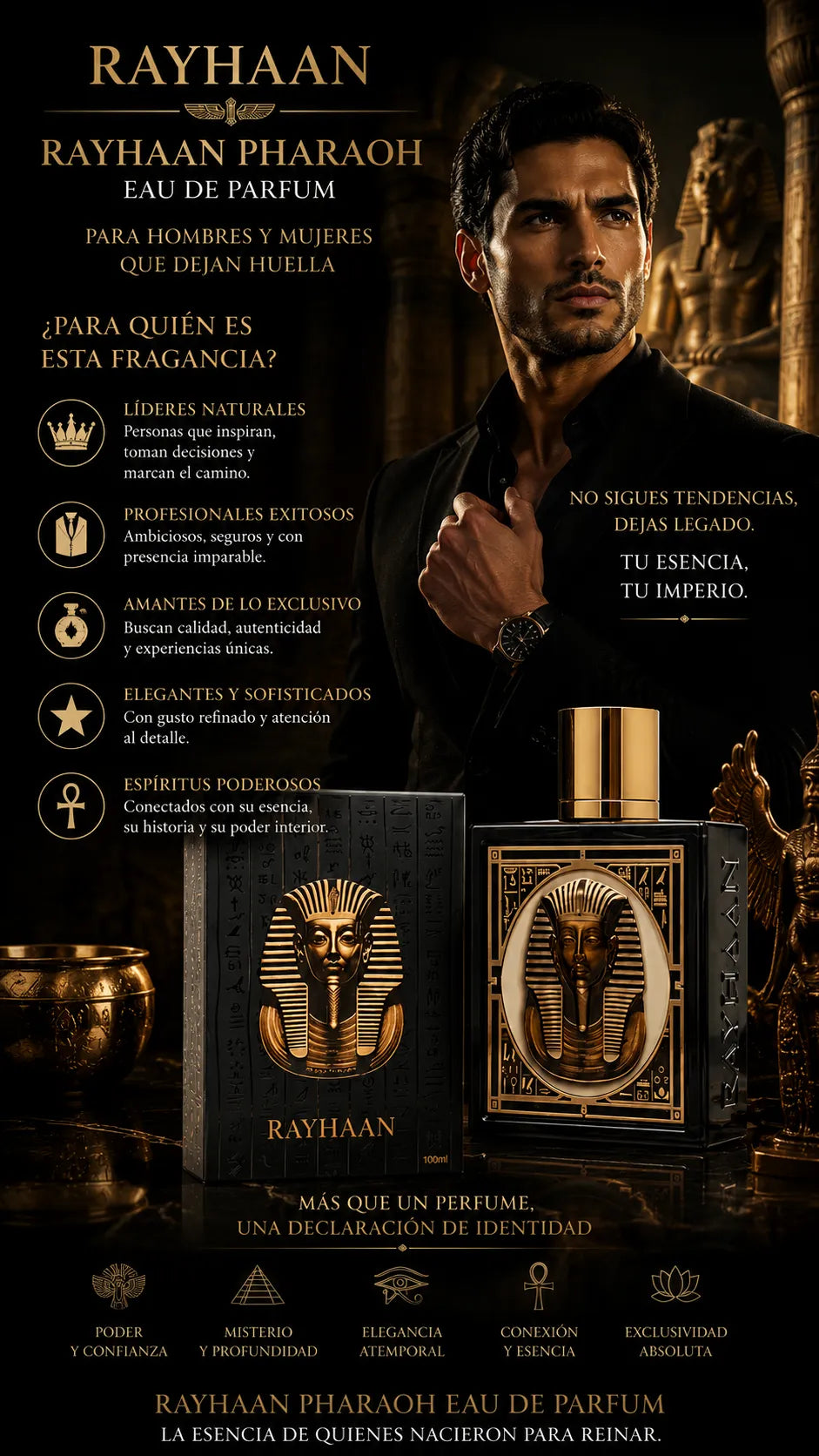 Perfume Rayhaan Pharaoh Eau de Parfum 100ml Original
