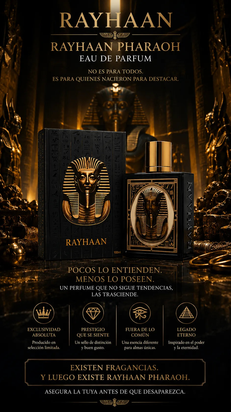 Perfume Rayhaan Pharaoh Eau de Parfum 100ml Original