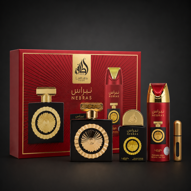 Set Lattafa Nebras Eau de Parfum 100ml + 20ml + Desodorante 200ml Original