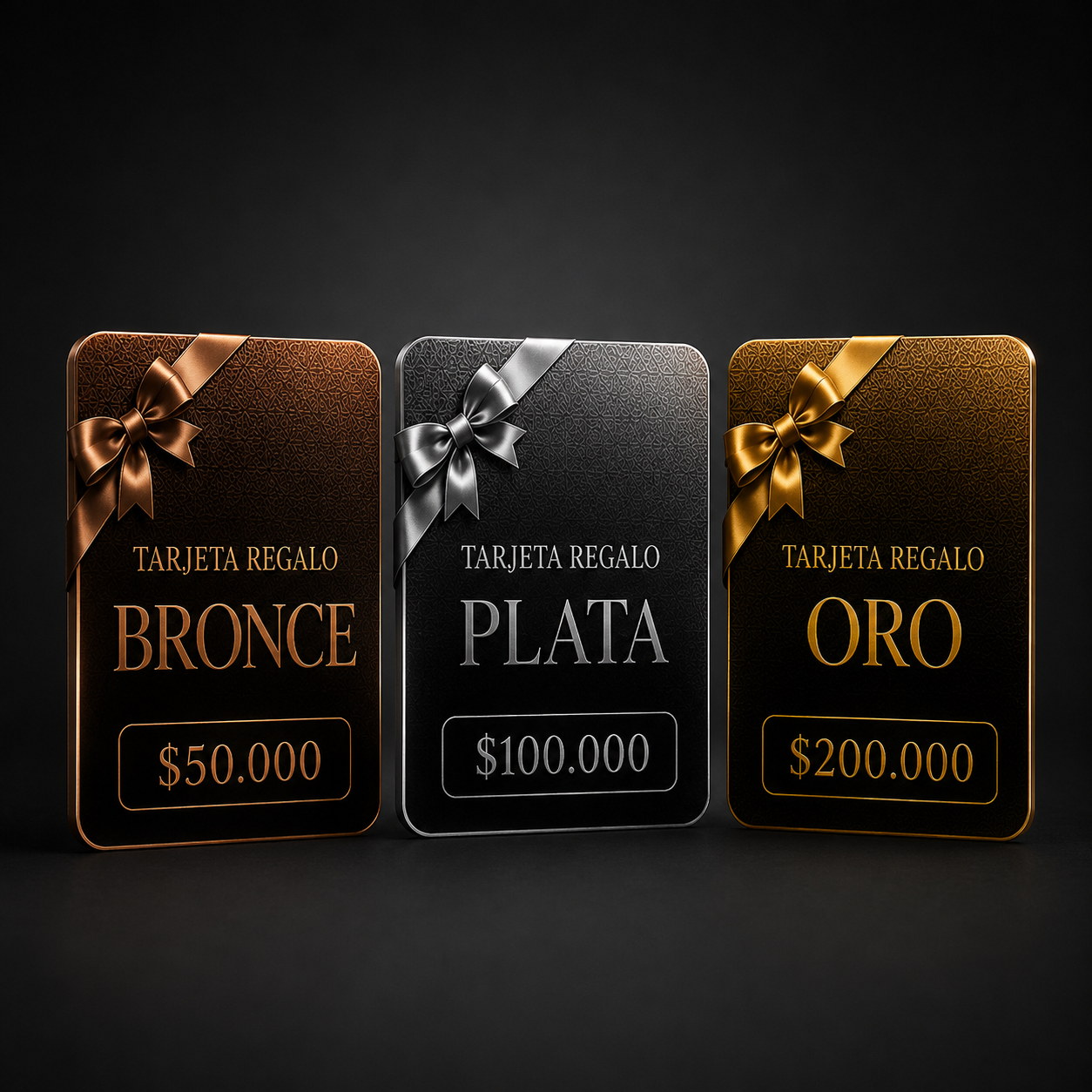 Tarjeta Regalo Bronce - Plata - Oro