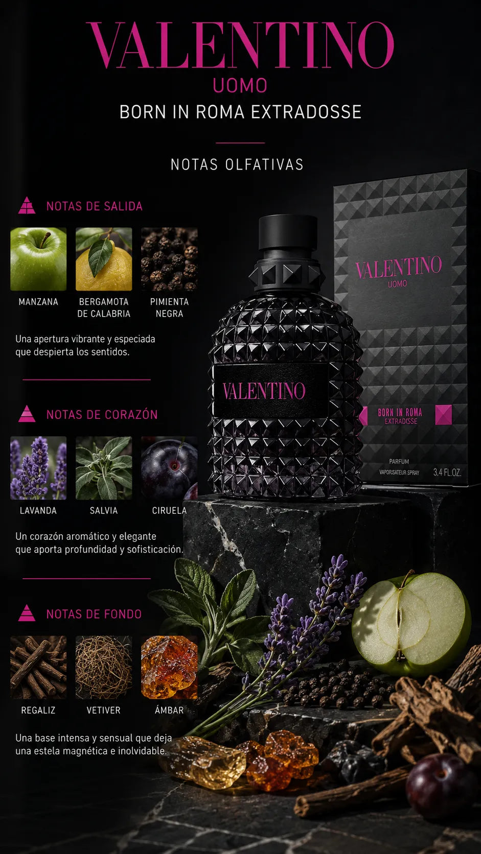 Perfume Valentino Uomo Born In Roma Extradose Parfum 100ml Original