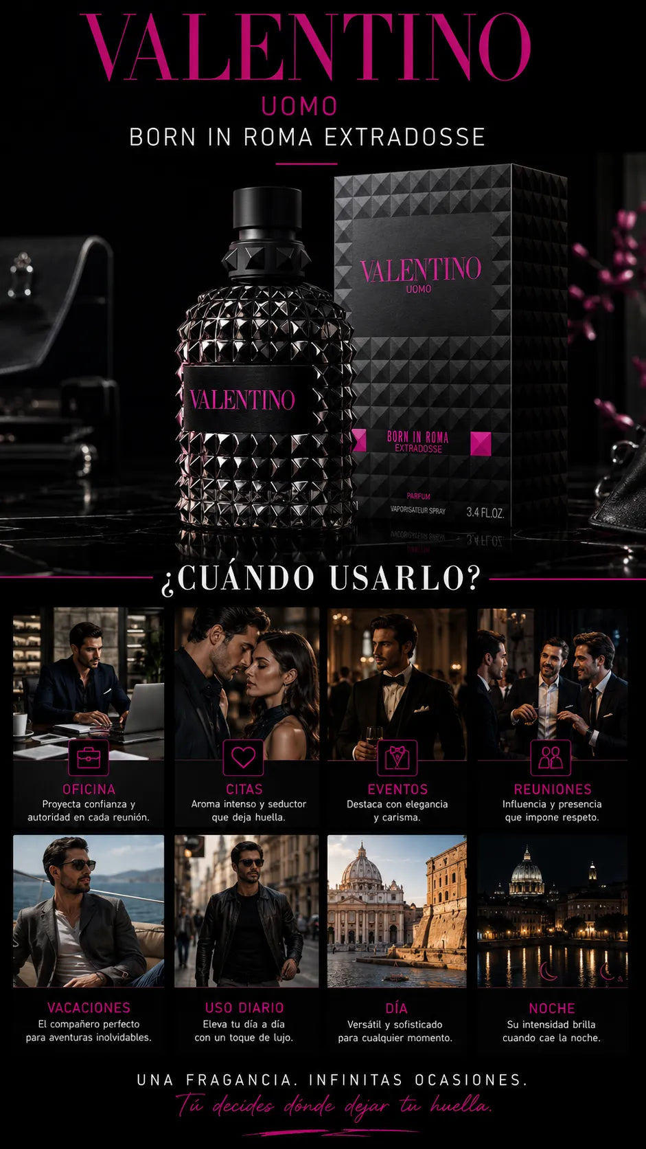 Perfume Valentino Uomo Born In Roma Extradose Parfum 100ml Original