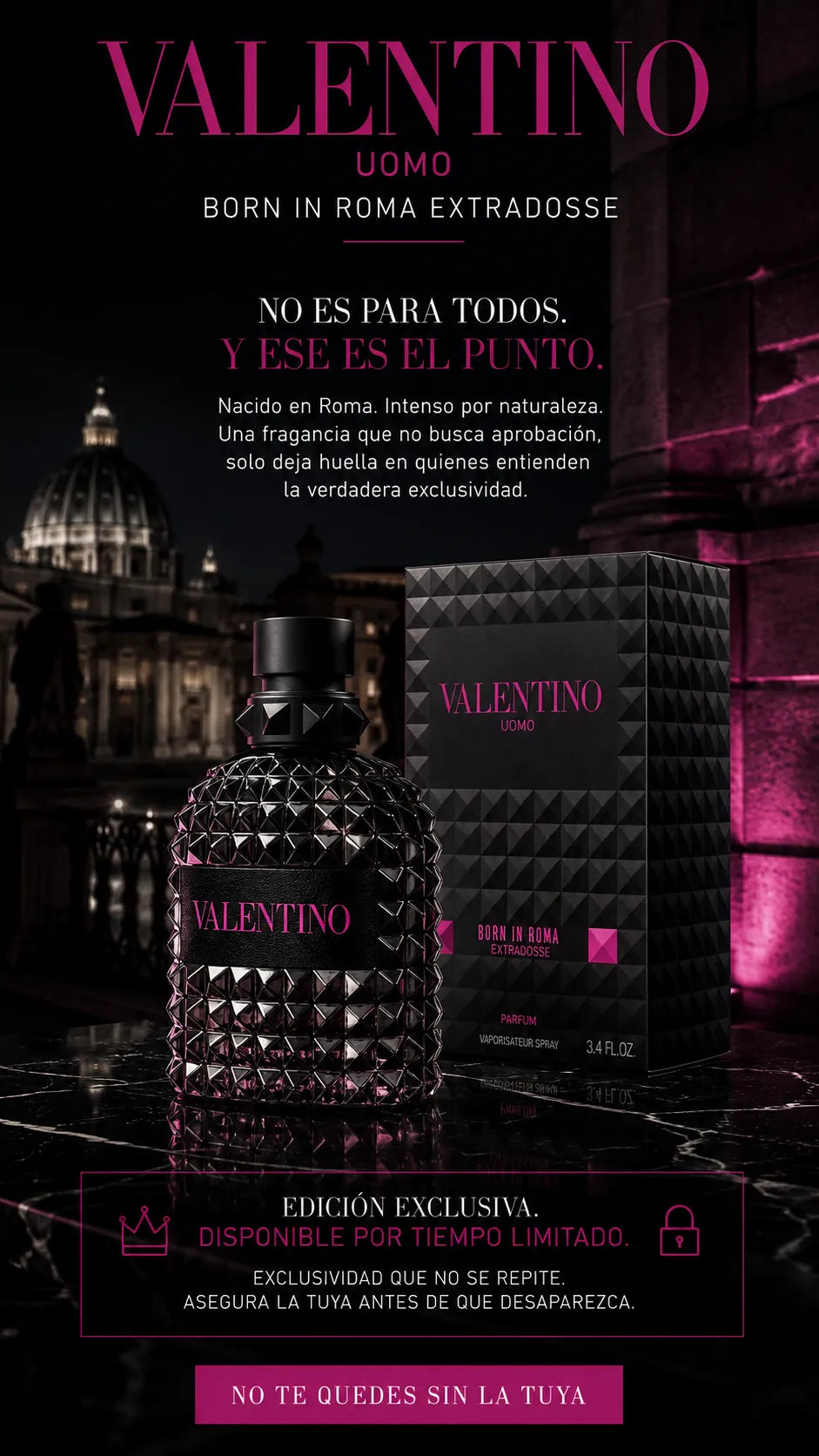 Perfume Valentino Uomo Born In Roma Extradose Parfum 100ml Original