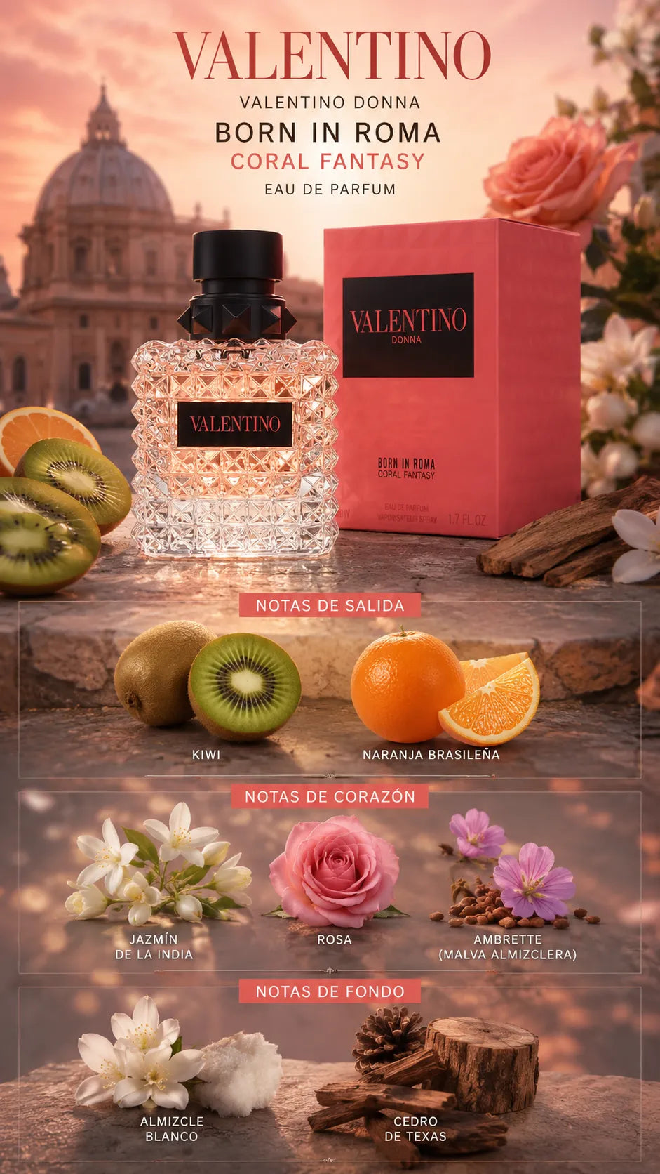 Perfume Valentino Donna Born In Roma Coral Fantasy Eau de Parfum 100ml Original