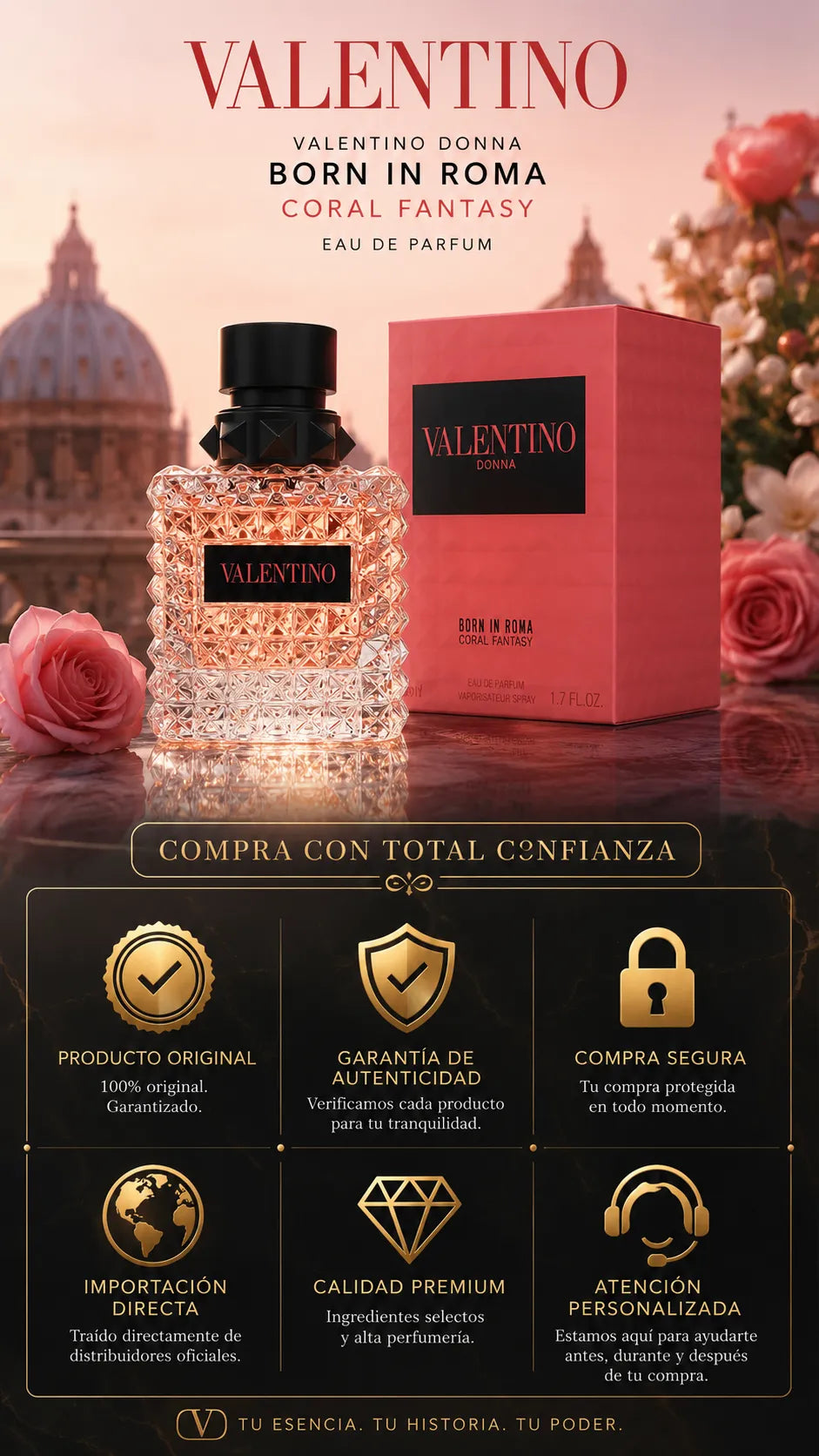 Perfume Valentino Donna Born In Roma Coral Fantasy Eau de Parfum 100ml Original