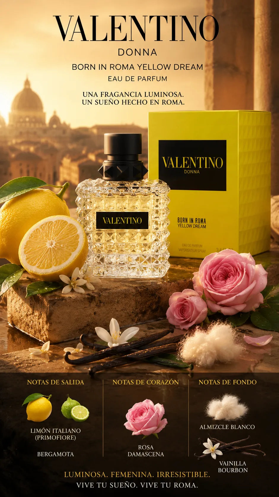 Perfume Valentino Donna Born In Roma Yellow Dream Eau de Parfum 100ml Original