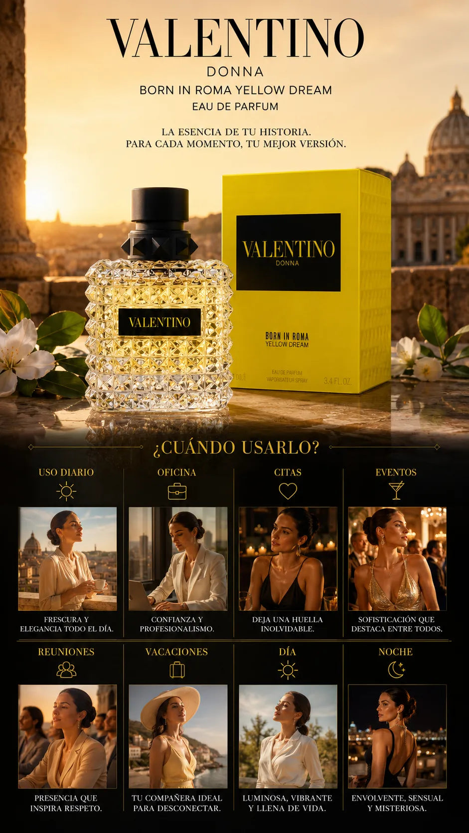 Perfume Valentino Donna Born In Roma Yellow Dream Eau de Parfum 100ml Original