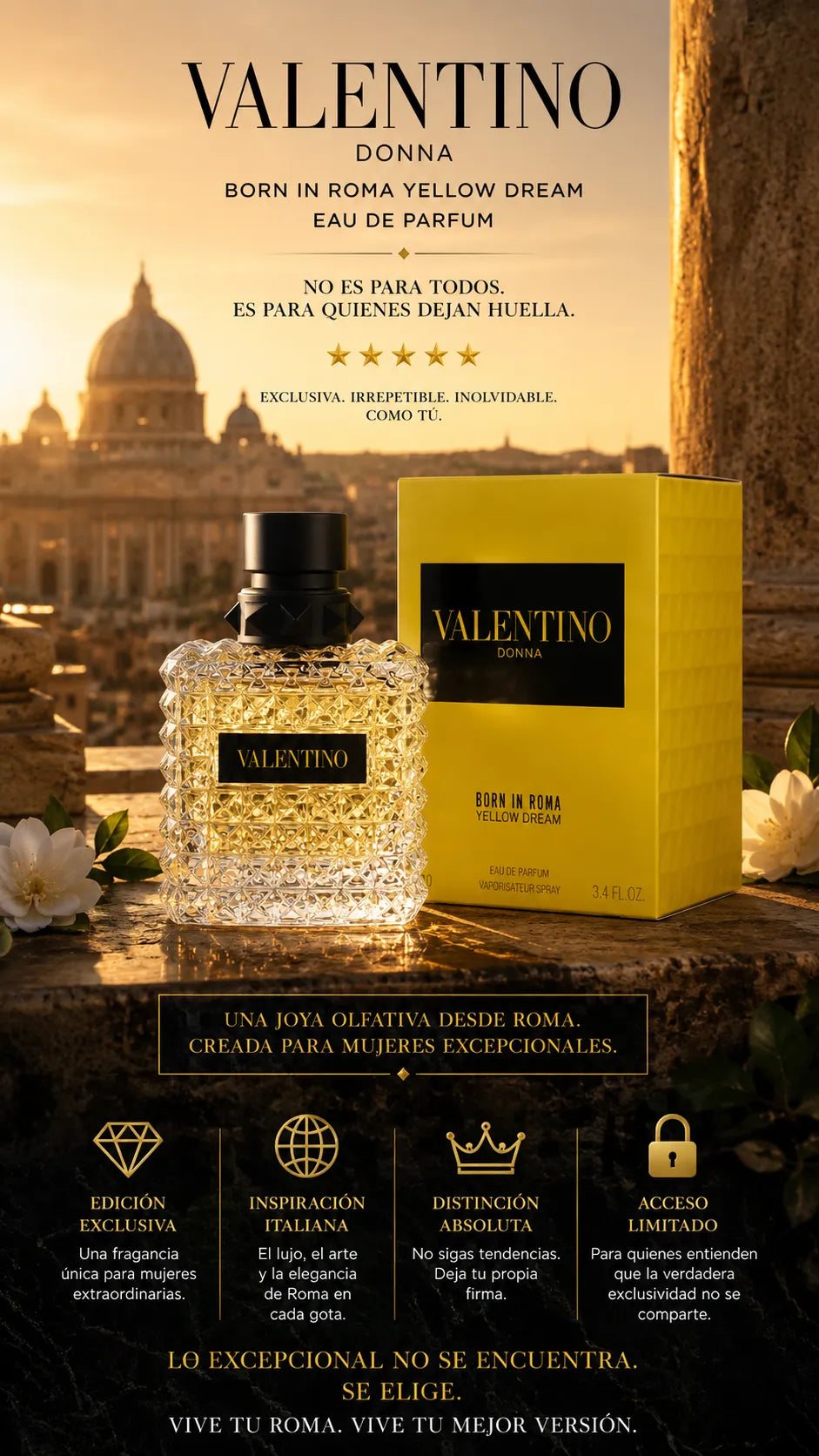 Perfume Valentino Donna Born In Roma Yellow Dream Eau de Parfum 100ml Original