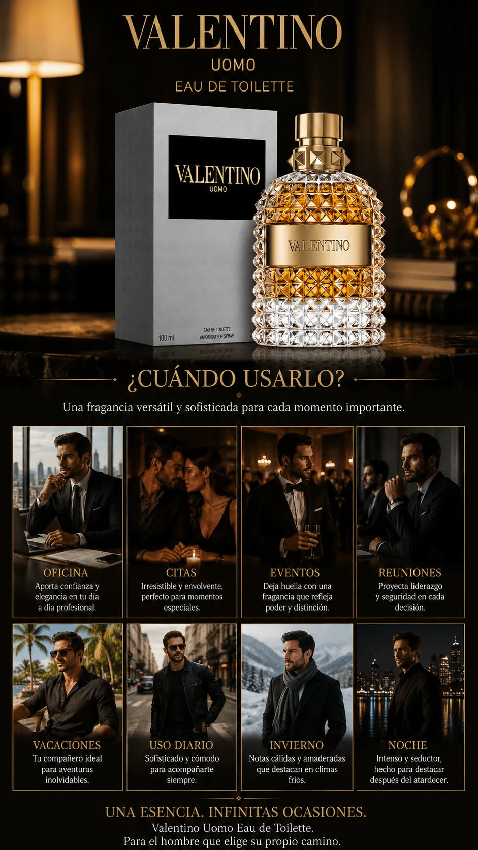 Perfume Valentino Uomo Eau de Toilette 100ml Original