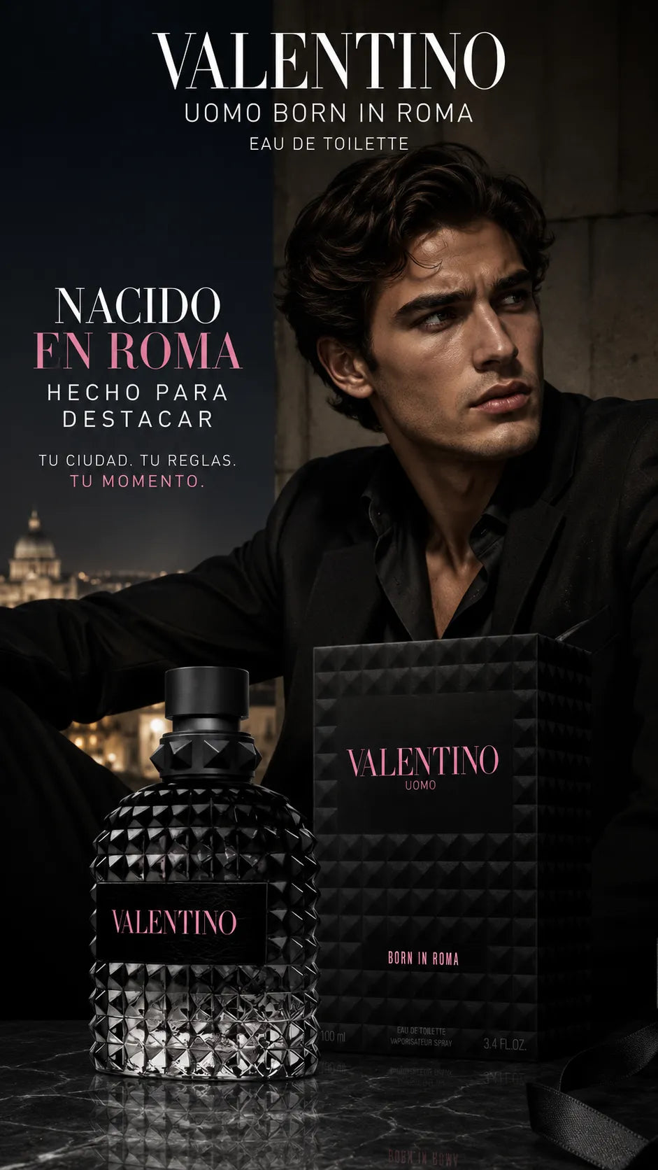 Perfume Valentino Uomo Born In Roma Eau de Toilette 100ml Original