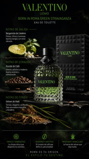 Perfume Valentino Uomo Born In Roma Green Stravaganza Eau de Toilette 100ml Original