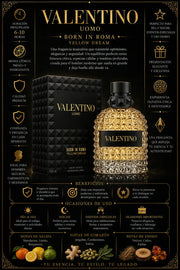 Perfume Valentino Uomo Born In Roma Yellow Dream original 100ml hombre envío rápido Colombia