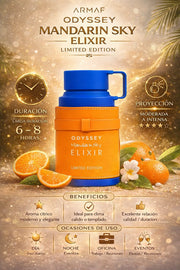 Perfume Armaf Odyssey Mandarin Sky Elixir original 100ml hombre envío rápido Colombia
