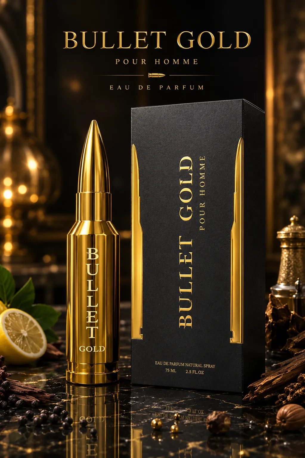 Perfume Bharara Bullet Gold original 100ml hombre envío rápido Colombia