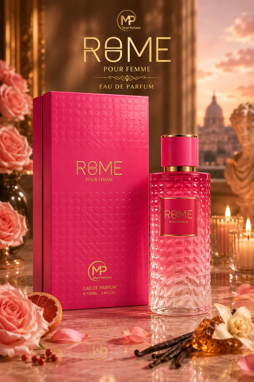 Perfume Bharara Mast Rome Pour Femme original 100ml mujer envío rápido Colombia