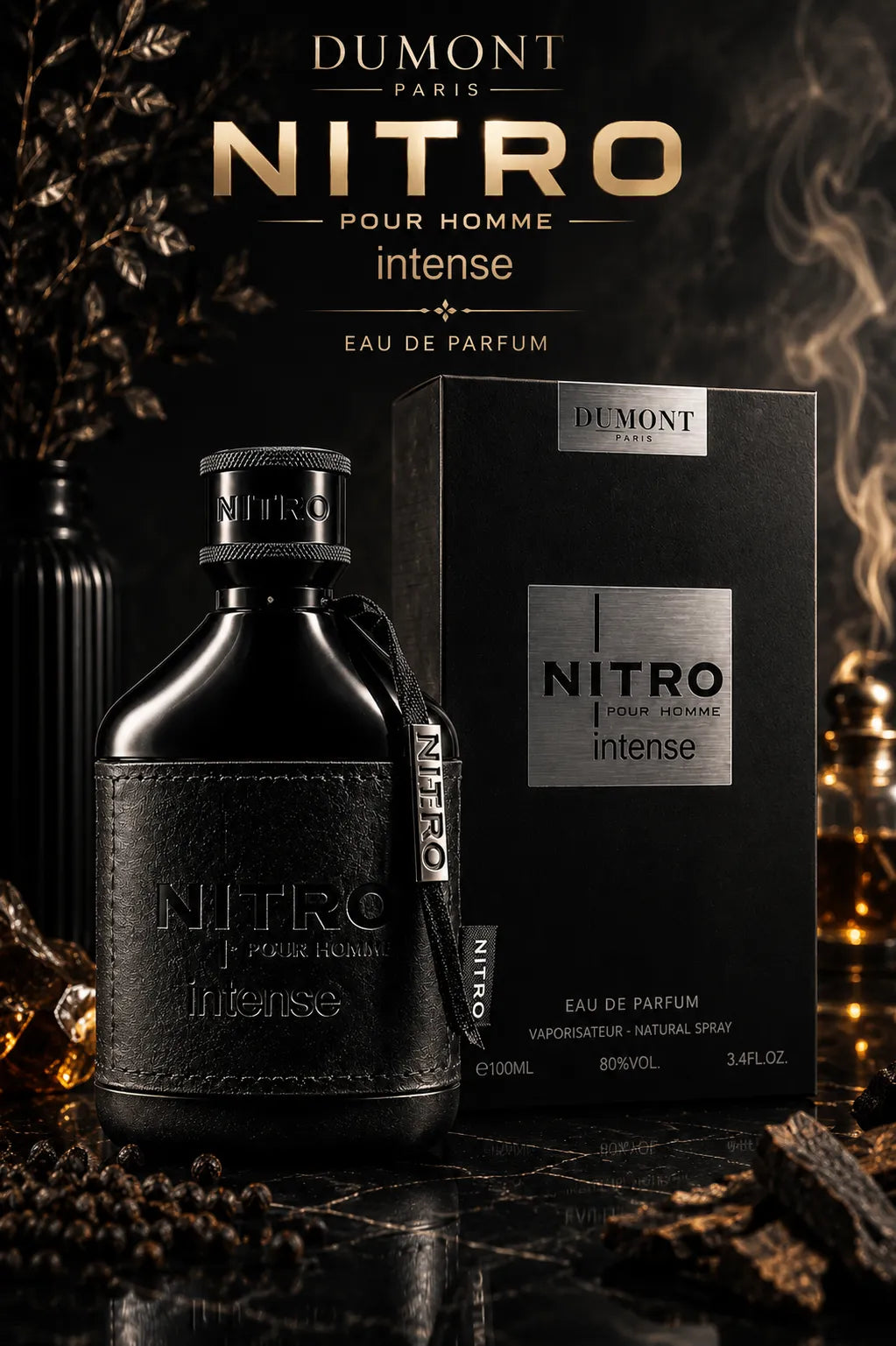 Perfume Dumont Nitro Black intense original 100ml hombre envío rápido Colombia