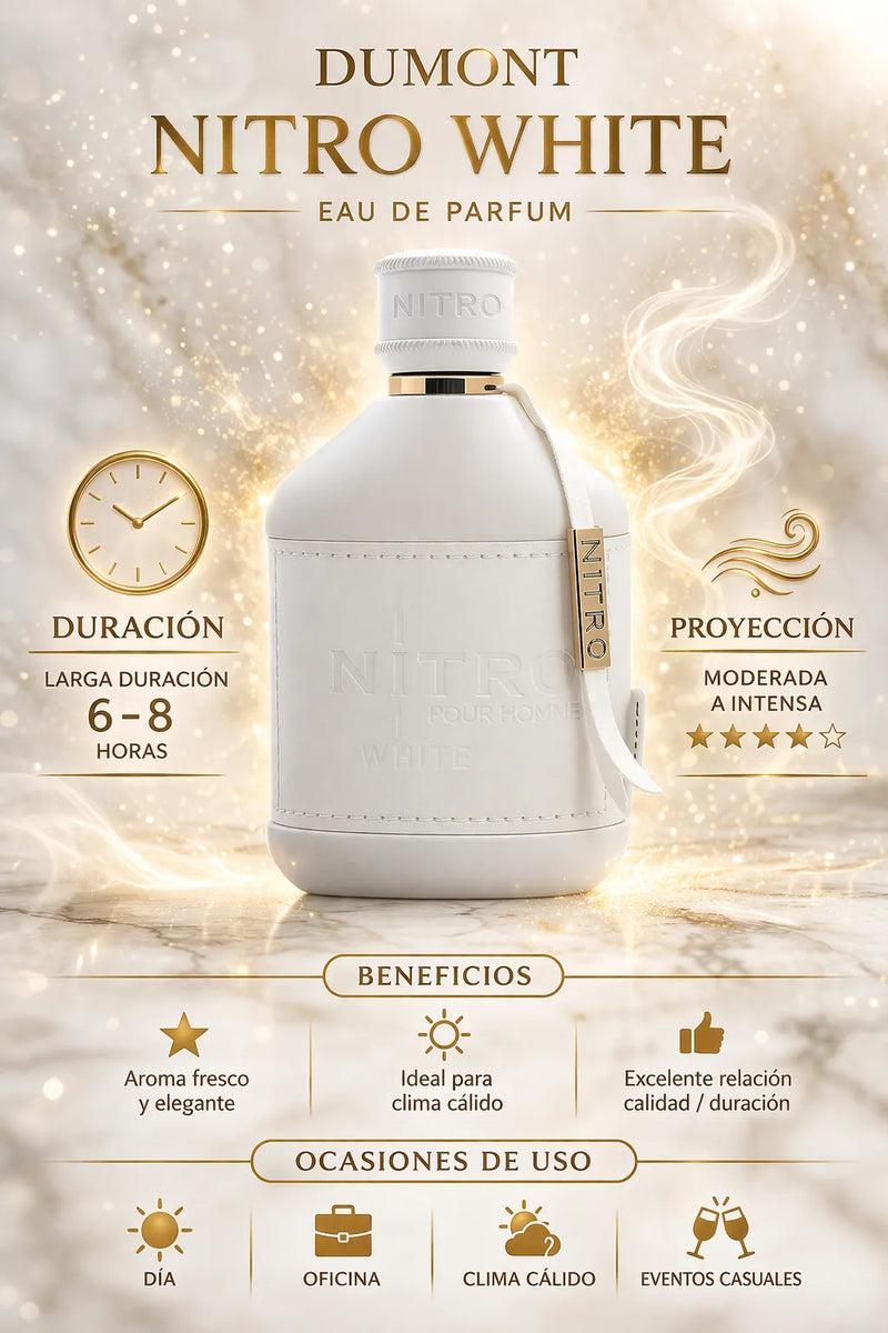 Perfume Dumont Nitro White original 100ml hombre envío rápido Colombia