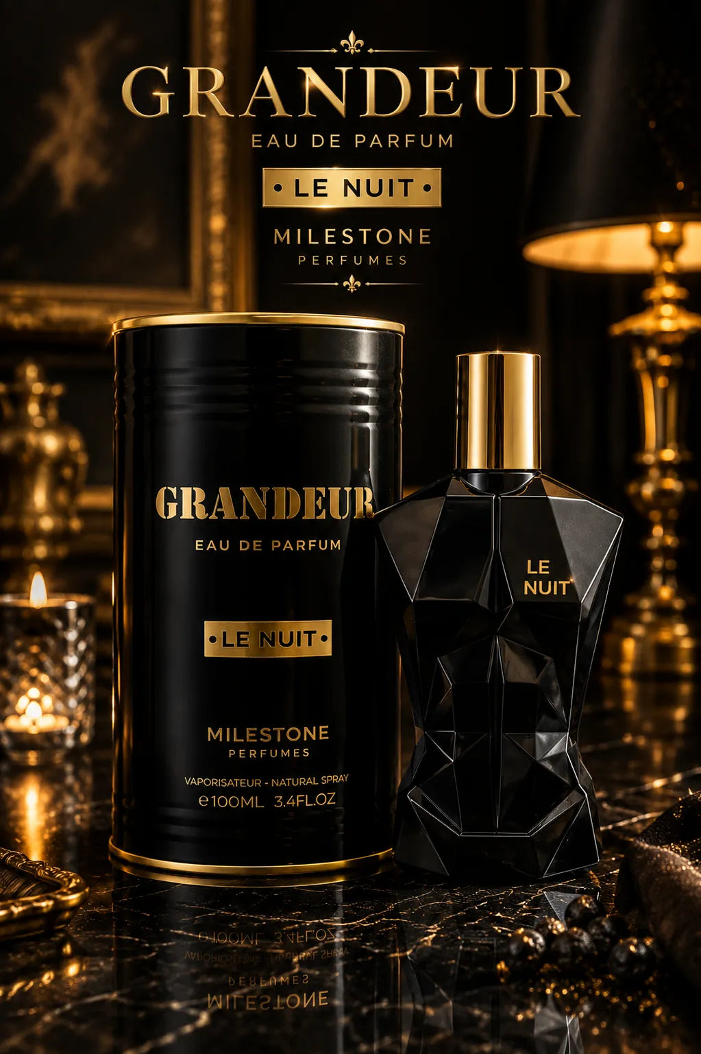 Perfume Emper Milestone Grandeur Le Nuit original 100ml hombre envío rápido Colombia