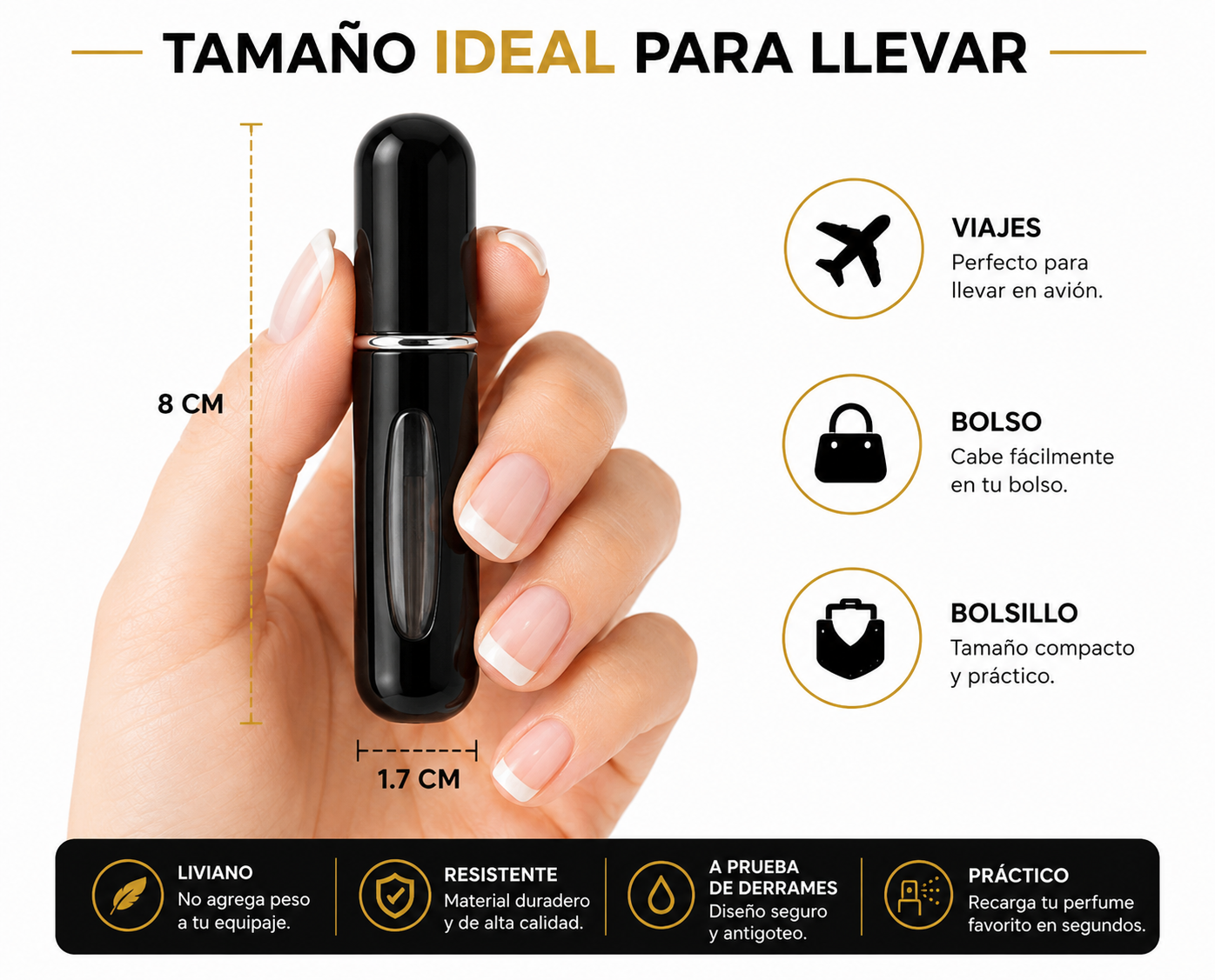 Perfumeros recargables premium originales envío rápido Colombia