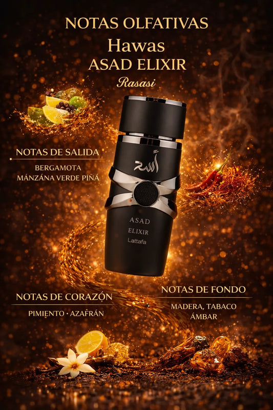 Perfume Lattafa Asad Elixir original 100ml hombre envío rápido Colombia