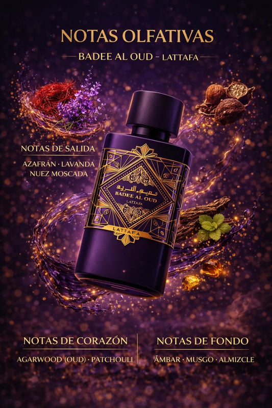 Perfume Lattafa Bade’e Al Oud Amethyst original 100ml hombre envío rápido Colombia